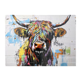 Banksy Inspired Highland Cow Chopping Board