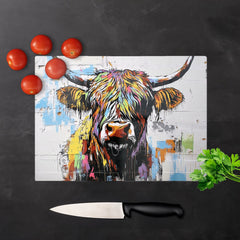 Banksy Inspired Highland Cow Chopping Board