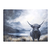 Highland Cow On A Dark Night Chopping Board