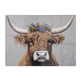 Highland Cow With A Thistle Head Dress Chopping Board