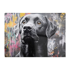 Banksy Inspired Black Labrador Chopping Board