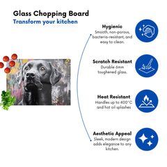 Banksy Inspired Black Labrador Chopping Board