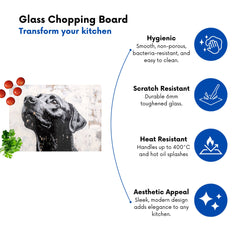 Banksy Inspired Thoughtful Black Labrador Chopping Board