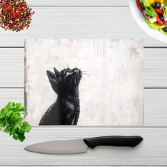 Thoughtful Banksy Inspired Cat Chopping Board