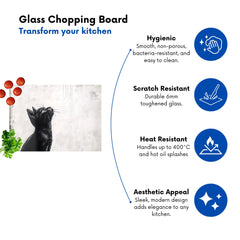 Thoughtful Banksy Inspired Cat Chopping Board