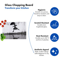 Jumping Over Puddles Chopping Board