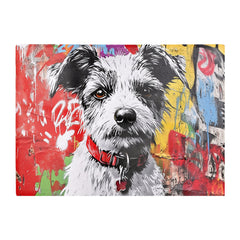 Colourful Terrier Banksy Inspired Chopping Board