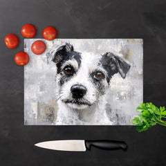 Thoughtful Terrier Dog Chopping Board