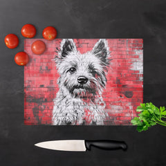 Banksy Inspired West Highland Terrier Chopping Board