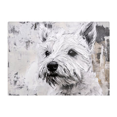 Banksy Inspired Thoughtful West Highland Terrier Chopping Board