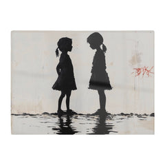 Silhouettes In The Rain Chopping Board