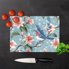 Birds On A Branch, Amongst The Lillies Chopping Board
