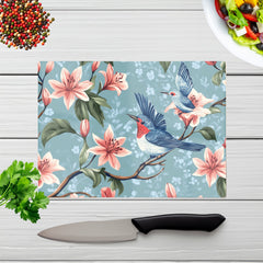 Birds On A Branch, Amongst The Lillies Chopping Board