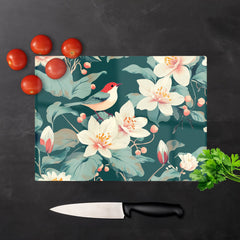 A Bird Amongst The Lillies Chopping Board