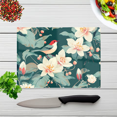 A Bird Amongst The Lillies Chopping Board