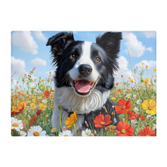 Border Collie Enjoying A Summer Meadow Chopping Board
