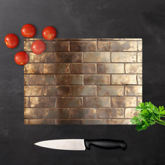 Bronze Gold Brick Pattern Chopping Board