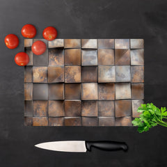 Brown Square Brick Design Chopping Board