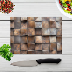 Brown Square Brick Design Chopping Board