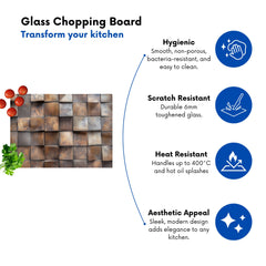 Brown Square Brick Design Chopping Board