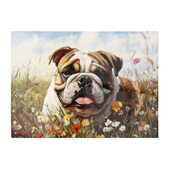 Bulldog In The Summer Meadow Chopping Board