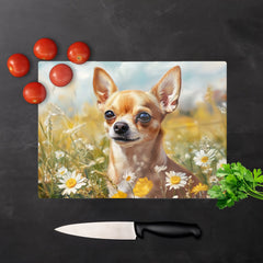 Chihuahua In A Summer Meadow Chopping Board