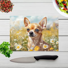 Chihuahua In A Summer Meadow Chopping Board