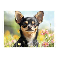 Chihuahua Enjoying A Summer Meadow Chopping Board