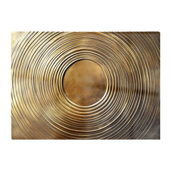 Golden Metallic Circles Chopping Board