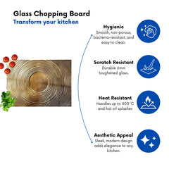 Golden Metallic Circles Chopping Board