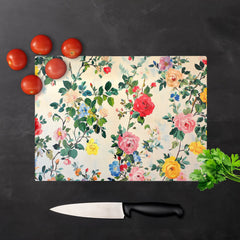 Collection Of Summer Garden Flowers Chopping Board