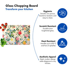 Collection Of Summer Garden Flowers Chopping Board