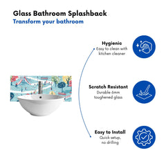 A Day At The Park Glass Bathroom Splashback