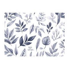 Grey Hand Drawn Leaves Chopping Board