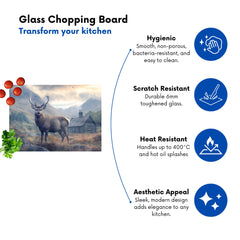 Highland Stag By The Cottage Chopping Board