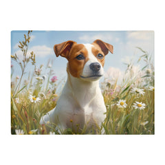 Happy Jack Russell In A Summer Meadow Chopping Board