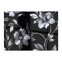 Metallic Effect Leaves And Flowers Chopping Board