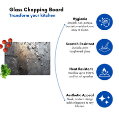 Grey Gold Textures Chopping Board