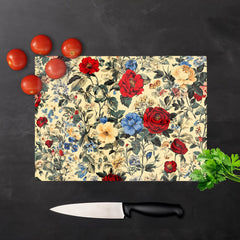 Vintage Roses And Buds Chopping Board