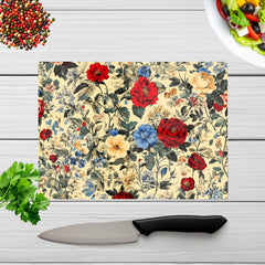Vintage Roses And Buds Chopping Board