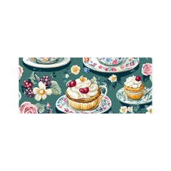 Vintage Tea Party Glass Bathroom Splashback