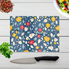 Falling Flowers In The Rain Chopping Board