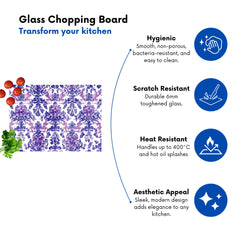 Vintage Purple Pattern Chopping Board