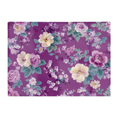 Purple Textured Flowers Chopping Board