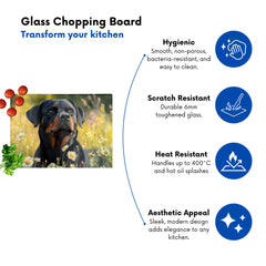 Rottweiler In A Summer Meadow Chopping Board