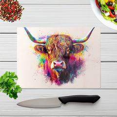 Super Splashart Highland Cow Chopping Board