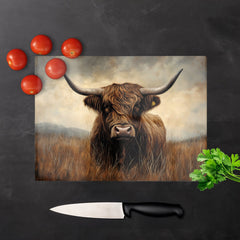 Bronze Effect Highland Cow Chopping Board