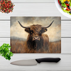 Bronze Effect Highland Cow Chopping Board