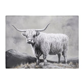 Ice Silver Highland Cow Chopping Board