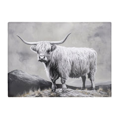 Ice Silver Highland Cow Chopping Board